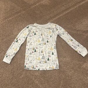 Magnetic Me Kids Pajama Top - White with Multicolor Trees